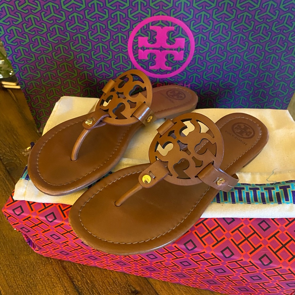 Tory Burch Miller sandals vintage vachetta size 7